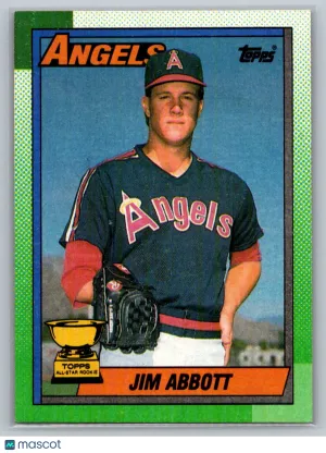Jim Abbott 1990 Topps 675 California Angels