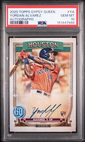 2020 Topps Gypsy Queen Autographs Yordan Alvarez Autographs PSA 10 front