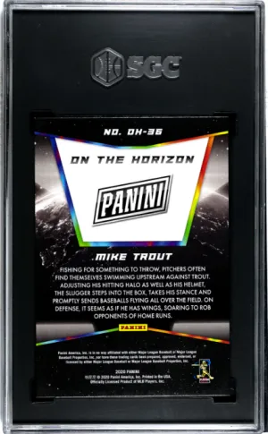 2020 Panini Mike Trout On the Horizon SGC 9.5 *Case Hit* back