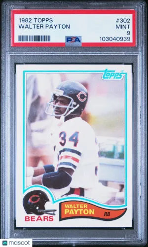 1982 Topps Walter Payton #302 PSA 9 front