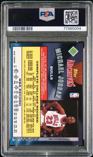 1992 Topps Archives Michael Jordan #52 PSA 9 back