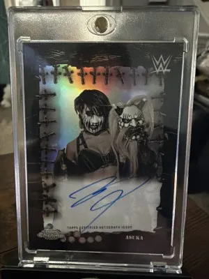 2025 Topps Chrome WWE x Cactus Jack #FPA-ASU Asuka Famed Phantoms Autographs front