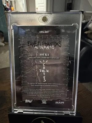 2025 Topps Chrome WWE x Cactus Jack #FPA-ASU Asuka Famed Phantoms Autographs back