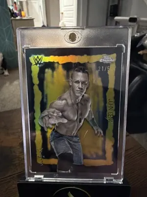 2025 Topps Chrome WWE x Cactus Jack #FVF-22 John Cena Festival Fury Gold #/50 front
