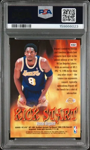 1998 Topps Kick Start Kobe Bryant back
