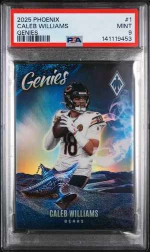 2025 Panini Phoenix Genies Caleb Williams PSA 9 front