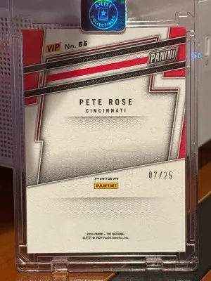 Pete Rose Panini /25 back