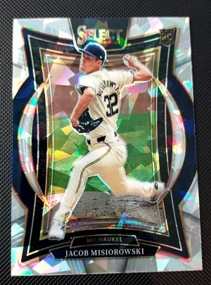 2025 Panini Select - Concourse Jacob Misiorowski #79 Ice Prizm (RC) front