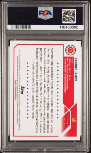 2023 Topps Chrome Mcdonald's All-American Bronny James -Gold Reference 4/50 back