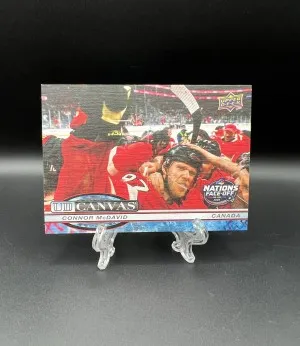 Connor McDavid 4 Nations Faceoff UD Canvas front
