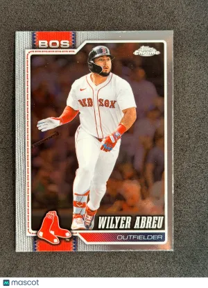 Wilyer Abreu 2026 Topps Chrome 165 Boston Red Sox