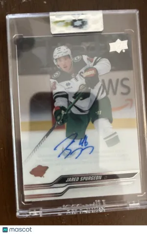 Upper Deck 2023-24 Clear Cut Auto Jared Spurgeon Minnesota Wild #CC-SP front