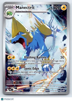 2025 Scarlet & Violet Black Bolt Manectric Holo Secret Rare #89/84 front