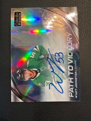 2025-26 OPC Platinum - Wyatt Johnston - Path to Victory - Rainbow auto front
