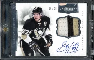 2012 Panini Dominion SIDNEY CROSBY PATCH AUTO /25 SSP ON CARD front