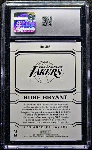2017-18 Panini Hoops #295 Kobe Bryant Career Tribute 1st MVP Gem Mint CGC 10 back