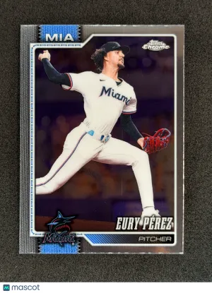 Eury Pérez 2026 Topps Chrome 38 Miami Marlins