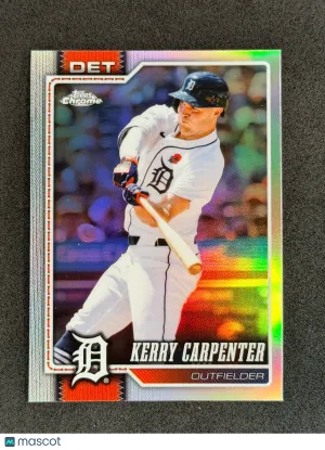 Kerry Carpenter 2026 Topps Chrome 230 Refractors Detroit Tigers