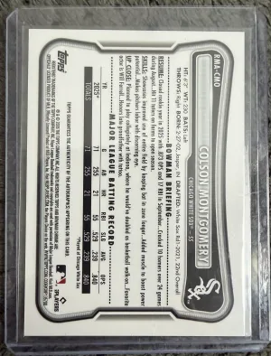 2026 Bowman Colson Montgomery RC Auto /50 back