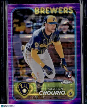 2024 Topps Chrome Jackson Chourio #161 Purple Sonar Refractor /275 RC front