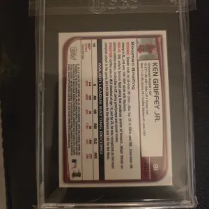 2006 Bowman Chrome Ken Griffey Jr Refractor SGC 9 back