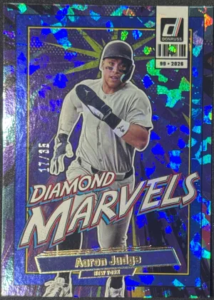 2026 Donruss Aaron Judge Diamond Marvels Blue Ice /35 front