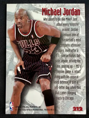 1995 Fleer Metal Nuts & Bolts #212 Michael Jordan back