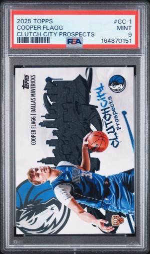 2025-26 Topps - Clutch City Prospects Cooper Flagg #CC-1 (RC) Mavericks PSA 9 front