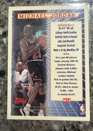 1996 Mystery Finest Michael Jordan back