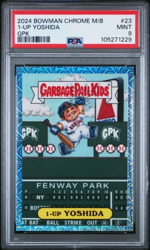 PSA 9 2024 Bowman Chrome Mega Box Bowman Gpk 1-Up Yoshida front