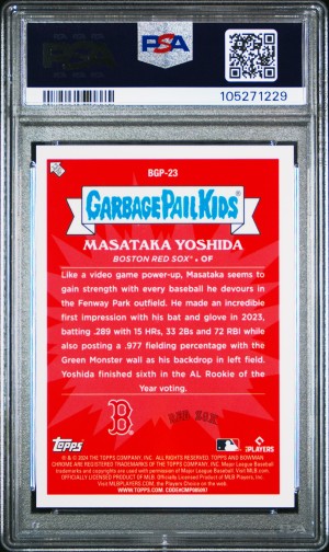 PSA 9 2024 Bowman Chrome Mega Box Bowman Gpk 1-Up Yoshida back