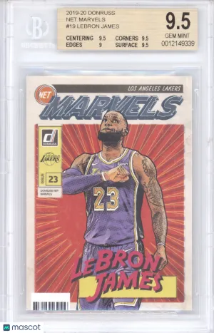 2019 Donruss Net Marvels LeBron James #19 BGS 9.5 front