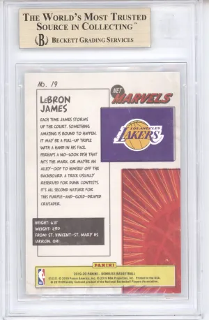 2019 Donruss Net Marvels LeBron James #19 BGS 9.5 back