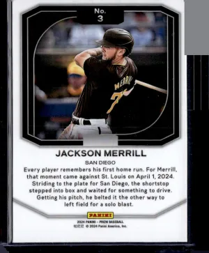 2024 Panini Prizm Top Tier Jackson Merrill #3 RC back