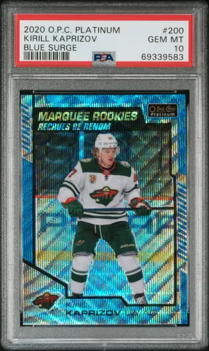 Kirill Kaprizov Blue Surge Marquee Rookies (POP 25) front