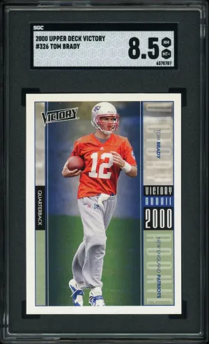 Tom Brady 2000 Upper Deck Victory #326 Rookie RC SGC 8.5 Patriots