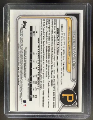 2024 Bowman Chrome Esmerlyn Valdez Chrome Prospect Auto 1st Bowman back