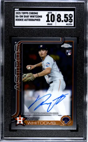 2025 Topps Chrome Shay Whitcomb SGC 8.5 front