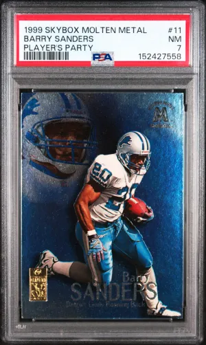 1999 Skybox Molten Metal Barry Sanders Player's Party front