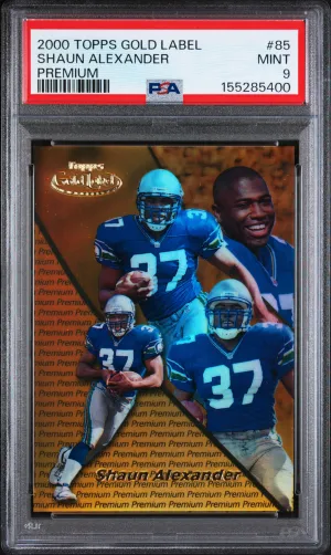 2000 Topps Gold Label Premium Shaun Alexander Premium front