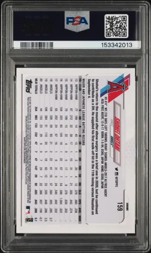 2021 Topps Chrome Shohei Ohtani back