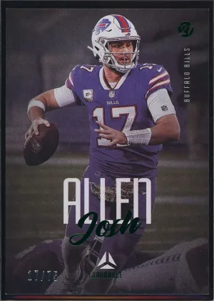 Josh Allen 2021 Panini Luminance #10 Green /75 Bills front