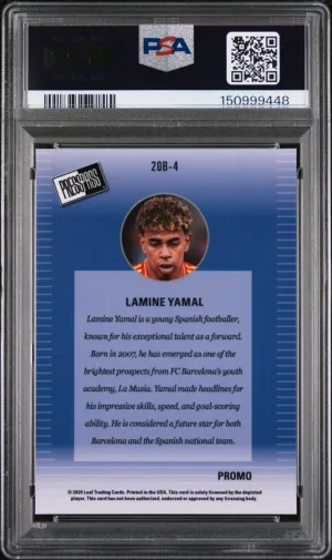 2024 Leaf Collective Promo 2000 Press Pass Lamine Yamal '00 Press Pass-Lght Blu Shmr back