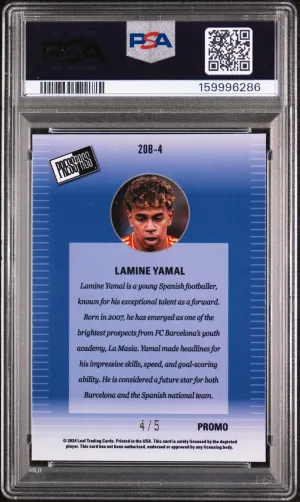 2024 Collective Promo 2000 Press Pass Lamine Yamal White Shimmer 4/5 back