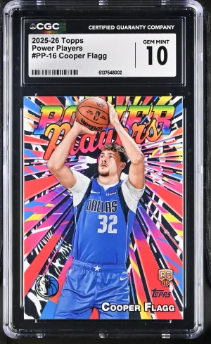 2025-26 Topps Power Players #PP-16 Cooper Flagg CGC 10 front