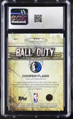 2025-26 Topps Chrome Ball Of Duty #BD-21 Cooper Flagg CGC 9 Refractor back