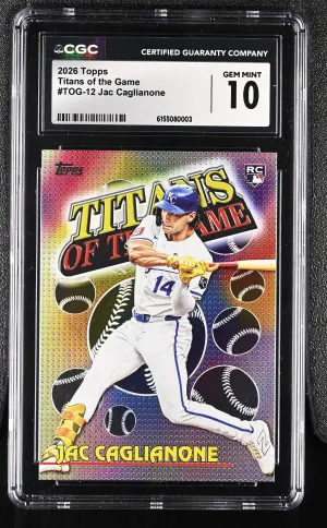2026 Topps Titans Of The Game #TOG-12 Jac Caglianone CGC 10 front