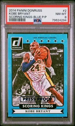 2014 Panini Donruss Scoring Kings Kobe Bryant Scoring Kings-Blue P/P PSA 8 front