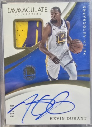 2017 Immaculate Patch Auto Kevin Durant /15 front