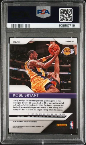 2018 Panini Prizm Kobe Bryant Red/White/Blue Prizm back